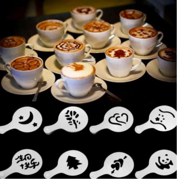 Coffee Designing Plates (Set of 16 pcs)