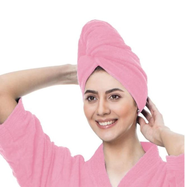 PACK OF 2- Super Absorbent MICROFIBER Quick-Drying Hair Cap