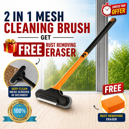 2-in-1 Mesh Cleaner Brush (Free Rust Removing Eraser)
