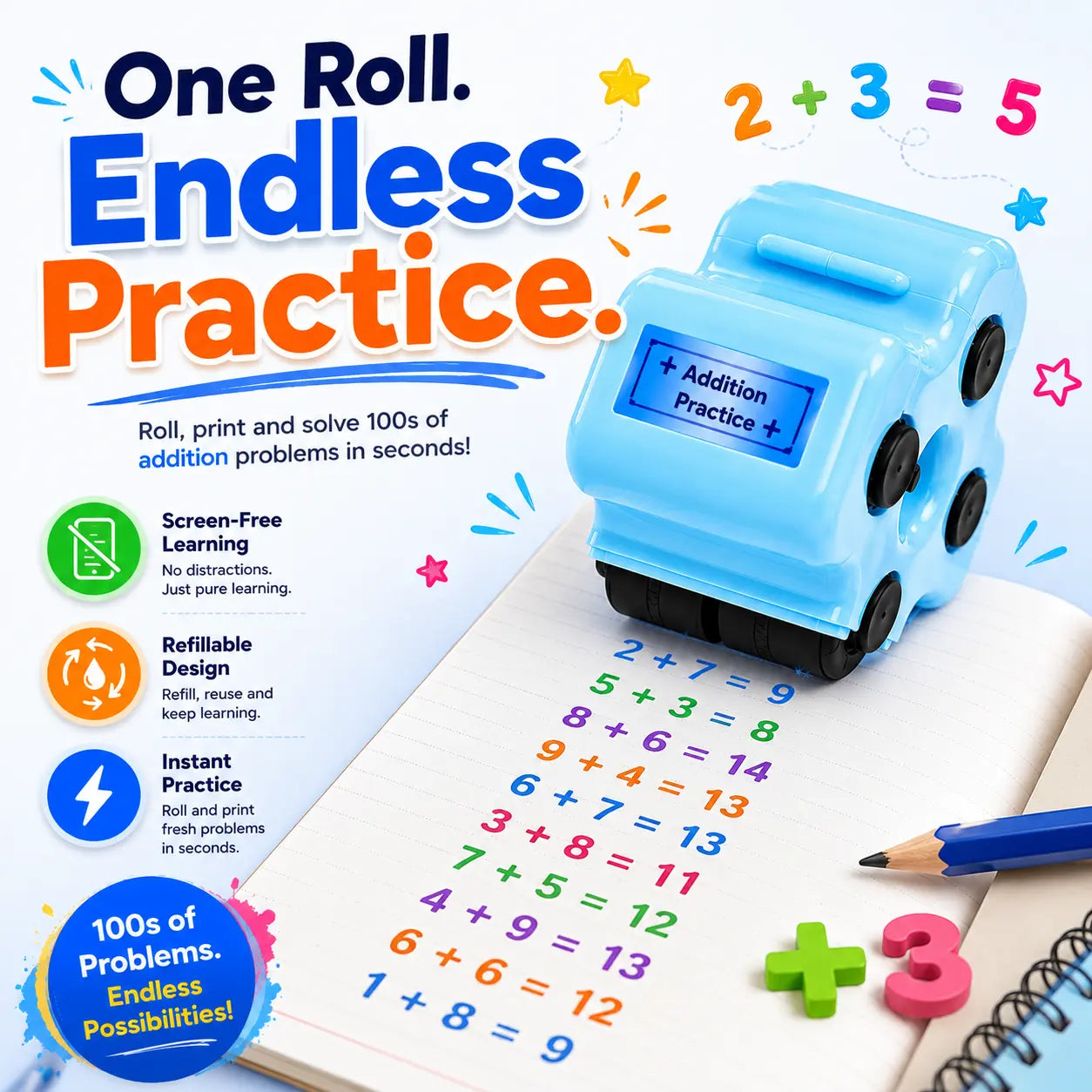 Math Roller Stamp