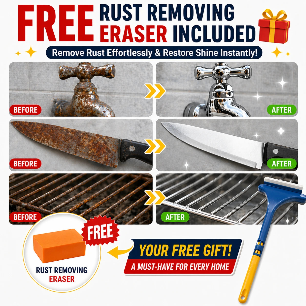 2-in-1 Mesh Cleaner Brush (Free Rust Removing Eraser)