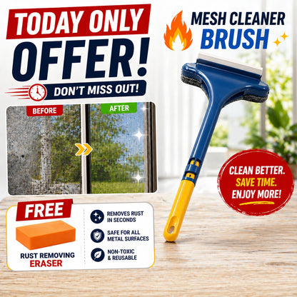 2-in-1 Mesh Cleaner Brush (Free Rust Removing Eraser)