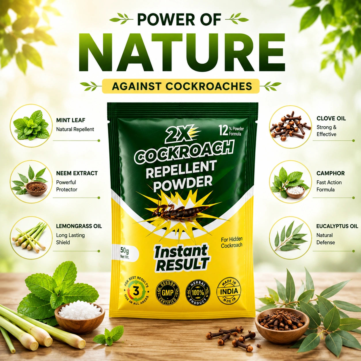 Cockroach Repellent Powder