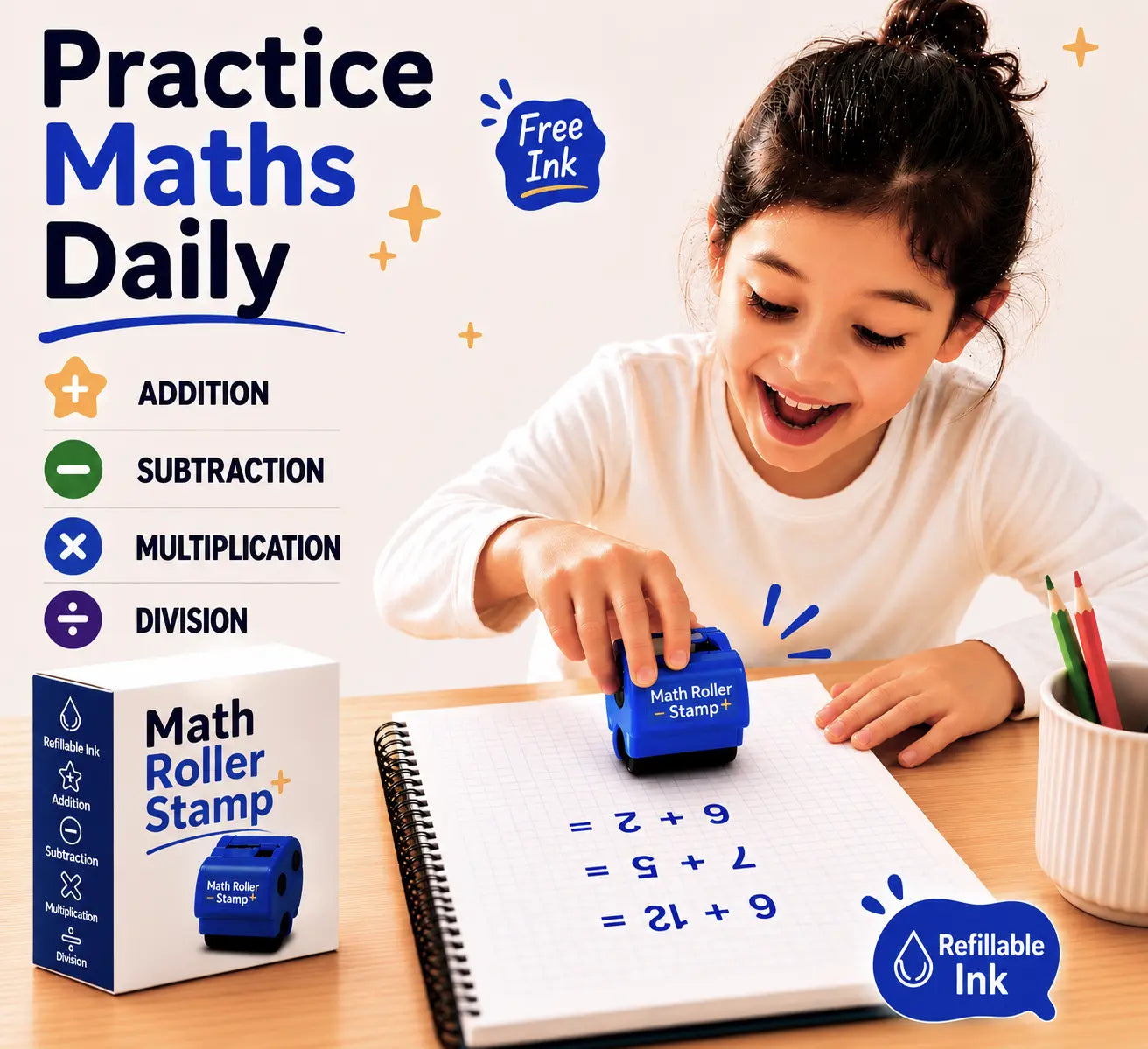 Math Roller Stamp
