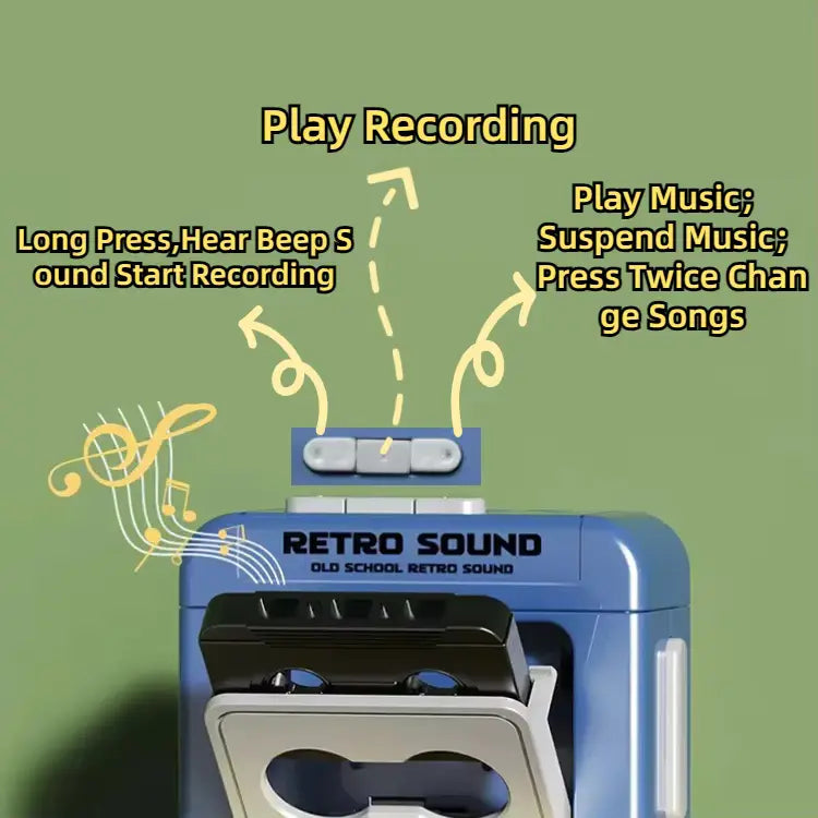 Retro Voice Recorder Keychain