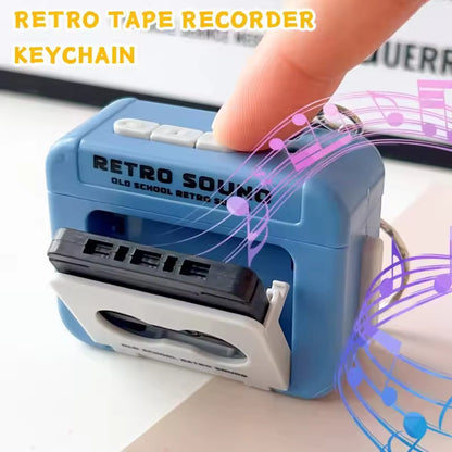 Retro Voice Recorder Keychain