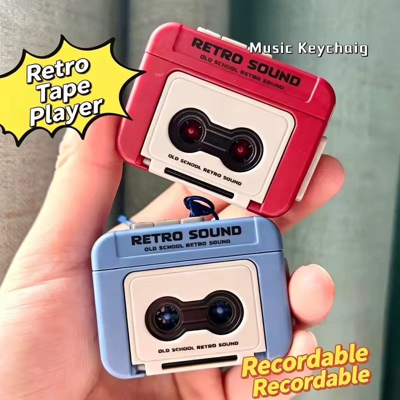 Retro Voice Recorder Keychain