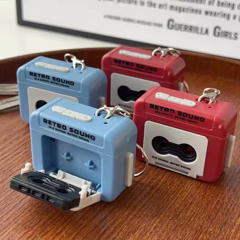 Retro Voice Recorder Keychain